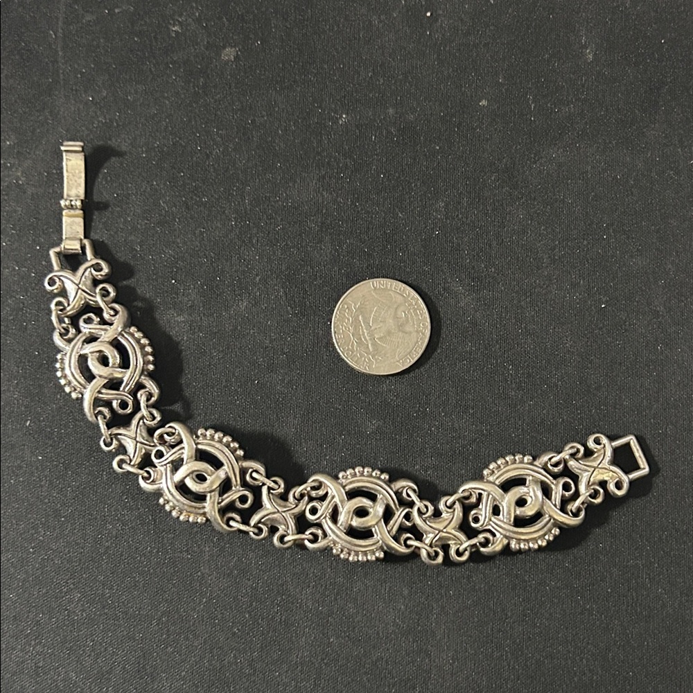 Sterling-Style Silver Link Bracelet - Elegant Women's Jewelry